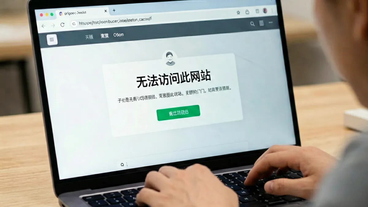 用户在电脑浏览器上尝试访问糖心网页版时遭遇页面无法加载的故障提示界面