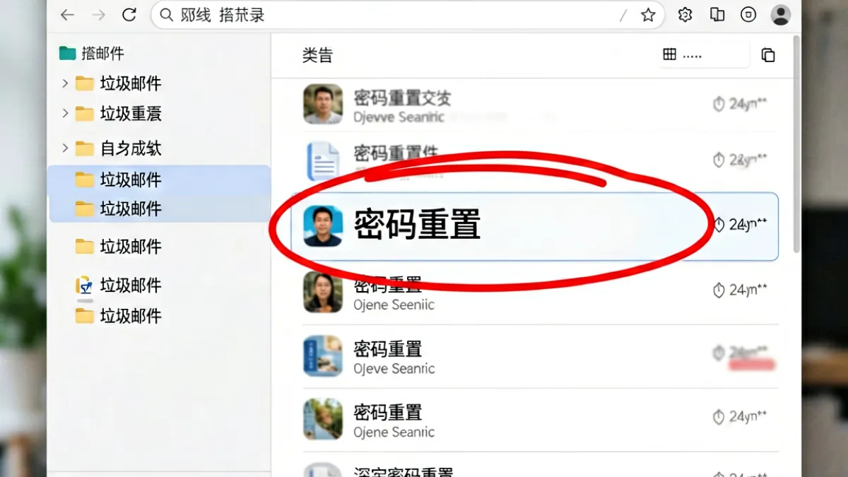 在邮件客户端垃圾邮件文件夹中找到糖心网页版密码重置邮件的操作场景