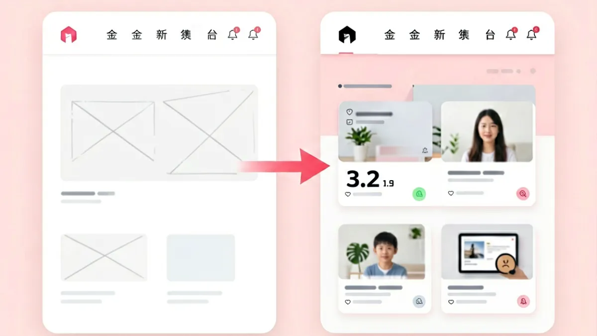 糖心网页版新版交互界面升级公告，展示重新设计的导航栏与内容分区布局细节